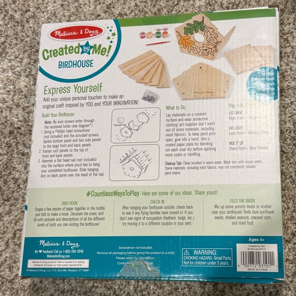 NWT Melissa & Doug Created by Me Bird House - Picture 3 of 5
